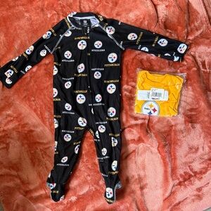 18M Pjs & 6M NWT Onsie Pittsburgh Steelers Bundle